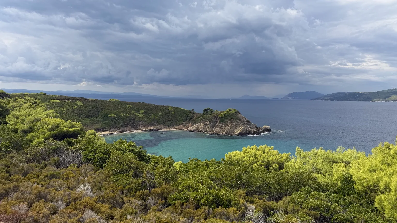 Bewaldete Bucht an der Nordküste von Skiathos